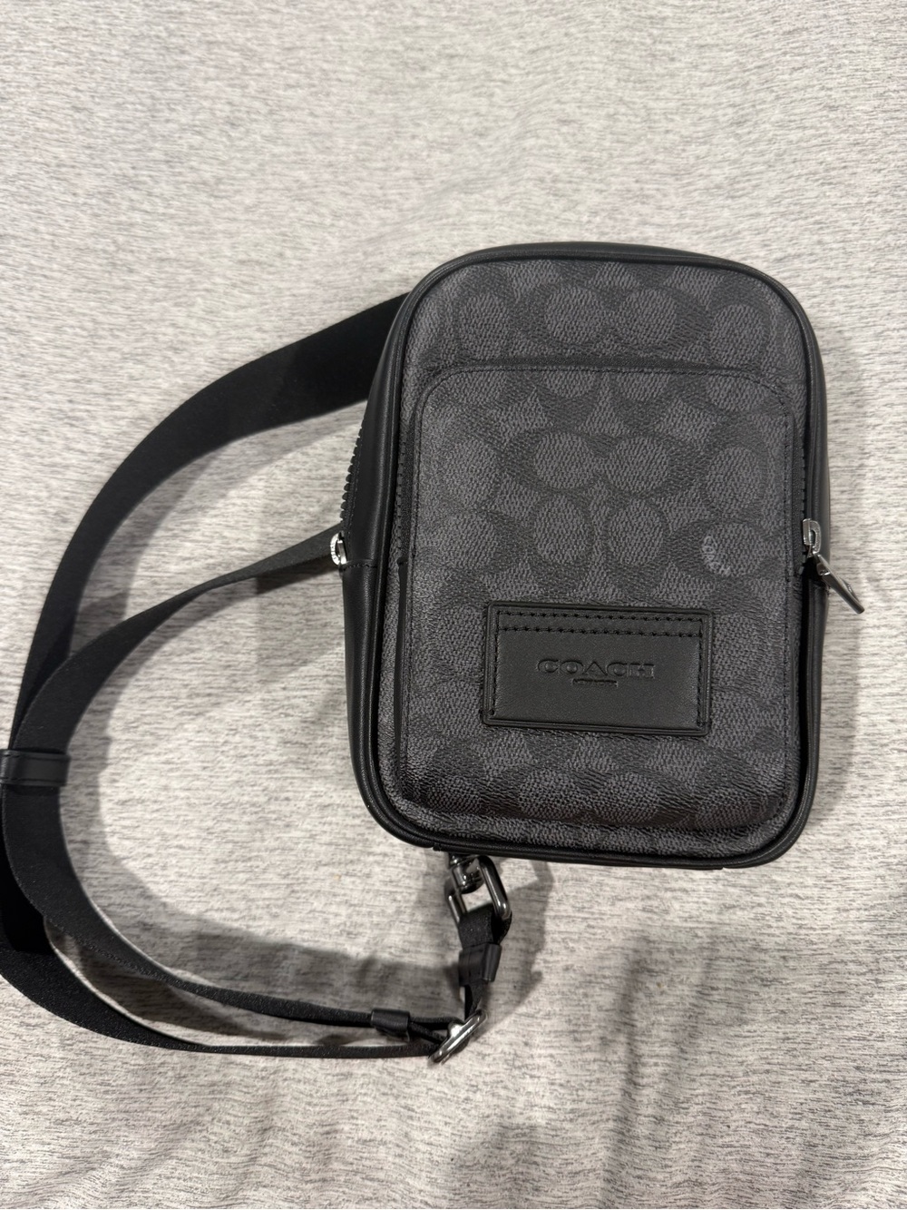 Coach Black/Charcoal Signature Crossbody Bag